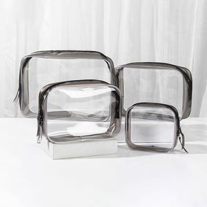 Custom Cosmetic Bag Waterproof <b>Make</b> up Bag PVC Zipper clear Toiletry Travel Storage Cosmetic Bag for Women - Product Image 3