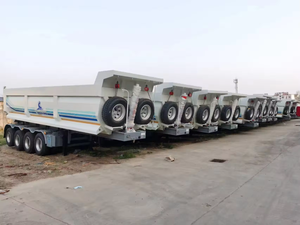 Heavy-Duty Three-Axis U-Shaped Dump Truck with Large Capacity <b>Cargo</b> & Utility <b>Trailers</b> - Product Image 4