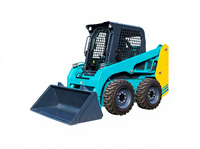 SWL2820 Skid Steer Loader Dengan Kontrol Throttle Ganda Sistem Hidrolik Halus Pilihan Aksesoris Penyapu Garpu Ember