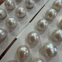 Perles Edison naturelles d'eau douce blanches rondes de 9-10 mm à haute brillance pour la fabrication de bijoux DIY, vendues par paire pour boucles d'oreilles
