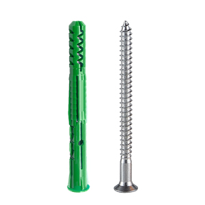 Cheville d'expansion spéciale renforcée en nylon vert pour fixation murale sur briques creuses, avec capuchon et tube d'expansion - Product Image 4