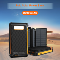 Custom Solar Power Banks 20000mah Power Bank Solar Panel Portable Foldable 20000mAh Fast Charger Wireless Solar Power Bank