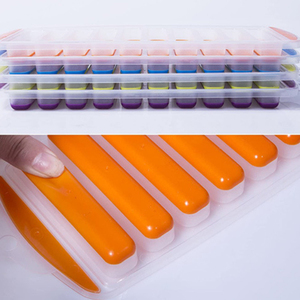 Molde de plástico C277 al por mayor con 10 cavidades para cubitos de hielo, molde largo para barras de chocolate, molde para paletas, herramienta de repostería DIY para galletas y dulces - Product Image 4