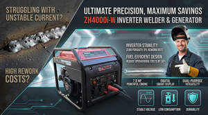 Generador <span class=keywords><strong>de</strong></span> <span class=keywords><strong>Gasolina</strong></span> con Inversor <span class=keywords><strong>de</strong></span> 3000 Vatios y Soldadora 2 en 1, Máquina Combinada con Soldadora Manual <span class=keywords><strong>de</strong></span> Arco Metálico <span class=keywords><strong>de</strong></span> 20-150A - Product Image 4