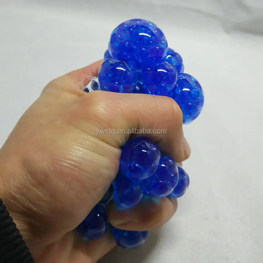 XTQ Customized Squeeze Ball Pressure Ball Flashing Bead Squeeze Stress Mesh beads kids toys squishy beads toys ball