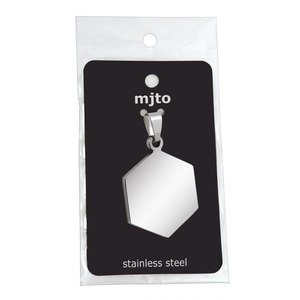Ciondolo Esagonale in Acciaio 24x31mm, Grandi Charm e Pendenti Raffinati - Product Image 2