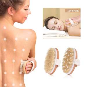 Cerdas naturales suaves <span class=keywords><strong>de</strong></span> estilo <span class=keywords><strong>de</strong></span> moda ovalada, cepillo <span class=keywords><strong>de</strong></span> baño <span class=keywords><strong>de</strong></span> bambú <span class=keywords><strong>de</strong></span> madera para ducha, cepillo Exfoliante para el cuerpo <span class=keywords><strong>de</strong></span> la piel seca - Product Image 6