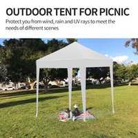 Carpa Gazebo Resistente de 2x2m, Personalizable para Publicidad Interior/Exterior, Plegable, de Tela de Poliéster Impermeable
