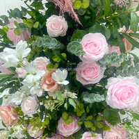 Sunwedding - Vente en gros de fleurs en soie rose pour arche de mariage, décoration de centre de table, toile de fond de fleurs artificielles, cadre métallique SFA-289/180