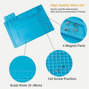 Plataforma de mantenimiento de alfombrilla de escritorio para alfombrilla de trabajo magnética Bga, alfombrilla de silicona para soldadura para reparación de teléfonos móviles - Product Image 6