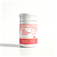SHITONG Poudre de fraise douce pour enfants, soin quotidien sûr et amusant pour les dents, 50g