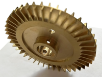 Turbine en laiton usinée sur mesure avec gorge de clavette, diverses tailles, pour pompe à eau, pièces de rechange en cuivre