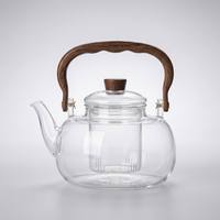 Théière en verre borosilicate résistant à la chaleur de 1000 ml avec infuseur en verre, bouilloire à thé transparente pour thé fleuri et thé aux fruits