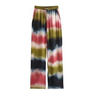 Ensemble pantalon droit et chemise ample boutonnée imprimée tie-dye, <span class=keywords><strong>style</strong></span> <span class=keywords><strong>streetwear</strong></span> européen et américain, nouvelle collection printemps pour <span class=keywords><strong>femme</strong></span> - Product Image 3