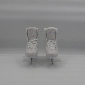 Patins à <span class=keywords><strong>glace</strong></span> à imprimé floral pour <span class=keywords><strong>femme</strong></span>-<span class=keywords><strong>Blanc</strong></span> avec accents colorés, douillet en velours - Product Image 2