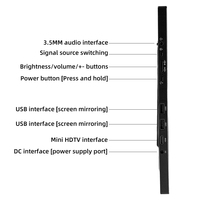 Monitor Portátil de 16 Pulgadas con Interfaz USB, Transmisión Inalámbrica para Computadora/Dispositivos Apple/Android, Reproducción Directa desde Memoria USB