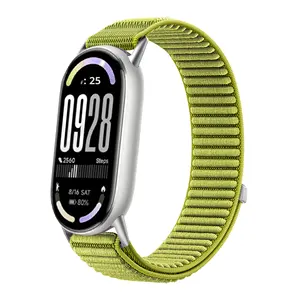 Venta al por mayor personalizado <span class=keywords><strong>Xiaomi</strong></span> Band 8/9/10 Compatible de lujo transpirable tejido de nailon Velcro correa de reloj con patrón de montaña salvaje - Product Image 1
