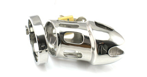 Jaula de gallo de pájaro casto de alta calidad, dispositivos de castidad masculina, anillo de bloqueo de pene de metal, cinturón de castidad de anillo de pene de coqueteo de esclavo sexual - Product Image 2