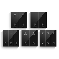 Interruptor de Pared Inteligente Tuya Zigbee con Cristal AG de Seguridad Dorado 2026, Compatible con Alexa y Control por Voz de Google, para Reino Unido