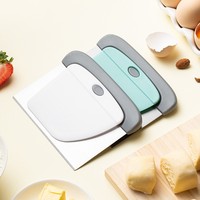 Outil de pâtisserie durable 2 en 1, accessoires de pâtisserie, coupe-pâte en silicone, grattoir à pâte