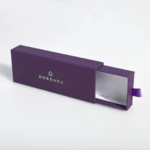 Caja de regalo de cajón de manga de tamaño personalizado Scatola de cartón reciclado para embalaje de accesorios cosméticos