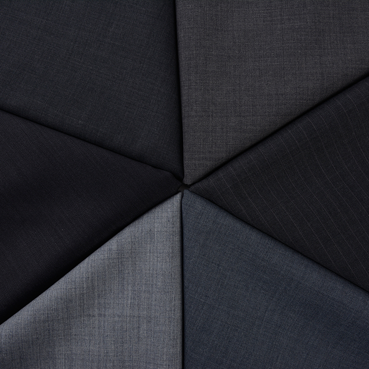 English Selvedge Twill Plain Dying Cashmere Italian Grey 100% Superfine Wool Worsted Suiting Fabric