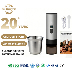 <span class=keywords><strong>Machine</strong></span> <span class=keywords><strong>à</strong></span> <span class=keywords><strong>expresso</strong></span> Kingze Premium 3-en-1 portable avec étui de voyage en EVA et tasse en acier inoxydable pour cadeaux - Product Image 2