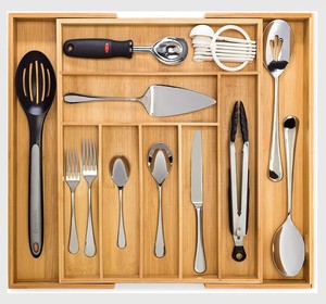 Cutlery Organizer Cutlery Organizer Tray Bamboo Utensils Cutlery Drawer Organizer Storager Tray With Drawer Divider Tableware Expandable