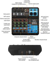 Console de mixage audio professionnelle en gros, mise à jour 5 canaux pour les fonctions Bluetooth et MP3 avec mini mixeur DJ USB à prix avantageux