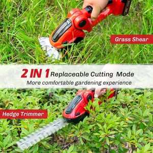 Taille-haie sans fil professionnel 20V pour bricolage, coupe-herbe et arbustes, batterie rechargeable, lame de 120mm, double fonction - Product Image 5