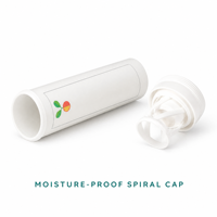 Tube professionnel anti-humidité pour comprimés effervescents avec bouchon déshydratant en spirale pour l'emballage de produits de santé OEM ODM