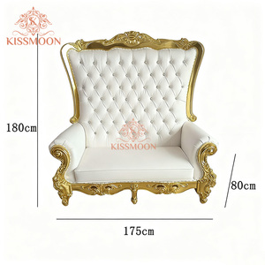 Chaises royales très vendues, chaise de trône de luxe pour mariage, chaise de trône royale pour événements - Product Image 4