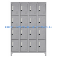 Armoire de rangement moderne en acier à 15 portes Portes durables à fermeture automatique Capacité de 68 à 111 lb Unité de rangement multifonctionnelle Serrure à clé pour