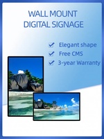 Affichage numérique pour la publicité, vente en gros d'usine chinoise, télécommande CMS, montage mural gratuit, 21,5" 32" 43" 50" 55" 65" 75" 86"