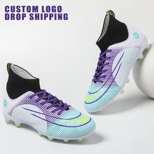 All'ingrosso Drop Shipping Blue Sport Boots scarpe da calcio Profesional Football Chaussur De Football Soccer Shoes Football Original