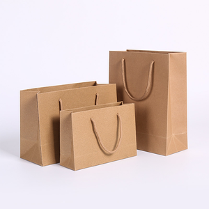 Sacs en papier d'achat de luxe personnalisés, beige crème, emballage de vêtements recyclés personnalisés, sac cadeau avec ruban, poignée pour chaussures, papier d'art - Product Image 5