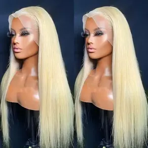 YF 180% Density Raw Virgin Indian Hair 13X6 613 Blonde Body Wave HD Transparent Lace Frontal Human Hair Wigs for Black Women