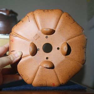 Maceta Hexagonal de Arcilla Yixing Jiangpo, Tallada a Mano, Estilo Suzhou, Maceta Baja para Bonsái, Maceta de Mesa para Flores - Product Image 4