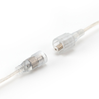 Connecteurs mâles et femelles étanches IP65 en cuivre DC55*21mm à 2 broches, câbles DC de 1 m pour éclairage public extérieur, connexions de câblage de raccordement