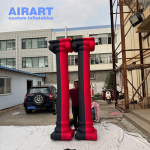 Pilier romain gonflable de 3m de haut pour la décoration de fête rétro, ballon de colonne gonflable de taille personnalisée - Product Image 1