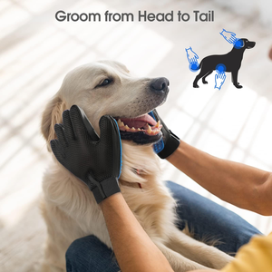 Custom Silicone <b>Pet</b> Hair Remover Gloves <b>Pet</b> Grooming Glove Guantes De Mascotas Deshedding <b>Brush</b> Glove With 260 Grooming Tips - Product Image 3