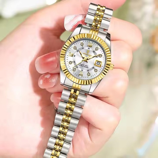 POEDAGAR Luxury Elegant Watch for Women Waterproof Luminous Calendar Ladies Watch Stainless Steel Quartz Women's Watches Girl