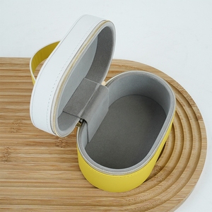Étui de rangement pour bijoux bicolore avec poignée et double fermeture éclair, grande capacité, vente en gros d'étuis à bijoux - Product Image 2