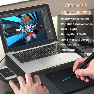 Huion 420 4 Inch Kích Thước Nhỏ Chữ Ký Điện Tử Vẽ Digitizer Pad Với Bút Kỹ Thuật Số Cho PC Vẽ Máy Tính Bảng - Product Image 2