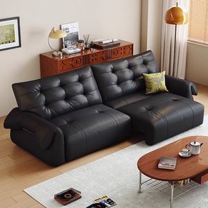 Divano Elettrico JINS 2025 in Pelle Pieno Fiore, Design Minimalista Italiano a Nuvola, Ispirato allo Spazio, Multifunzionale per Soggiorno - Product Image 2