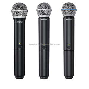 BLX288 Dual Channel không dây Microphone kim loại cầm tay PG58 UHF karaoke Mic kỹ thuật số Vocal hệ thống với điện thoại di động tương thích - Product Image 3