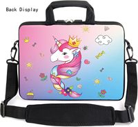Multi Pockets Messenger Bag Cartoon Einhorn Einkaufstasche Double Zipper Characters Casual Laptop taschen für Mädchen