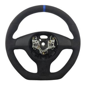 พวงมาลัยรถยนต์ BMW E46 ลายทางสีน้ำเงิน Alcantara คุณภาพดี ขายดี - Product Image 1