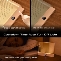 Lampe de lecture portable à LED transparente pour livre, éclairage de page entière, panneau lumineux plat pour lire au lit la nuit