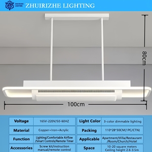 Ventilatore a Soffitto LED Moderno Silenzioso con Telecomando, Tre Colori, Vento Potente, Anti-Sfarfallio, Senza Pale, per Soggiorno, <span class=keywords><strong>Camera</strong></span> <span class=keywords><strong>da</strong></span> Letto, Sala <span class=keywords><strong>da</strong></span> <span class=keywords><strong>Pranzo</strong></span> - Product Image 6